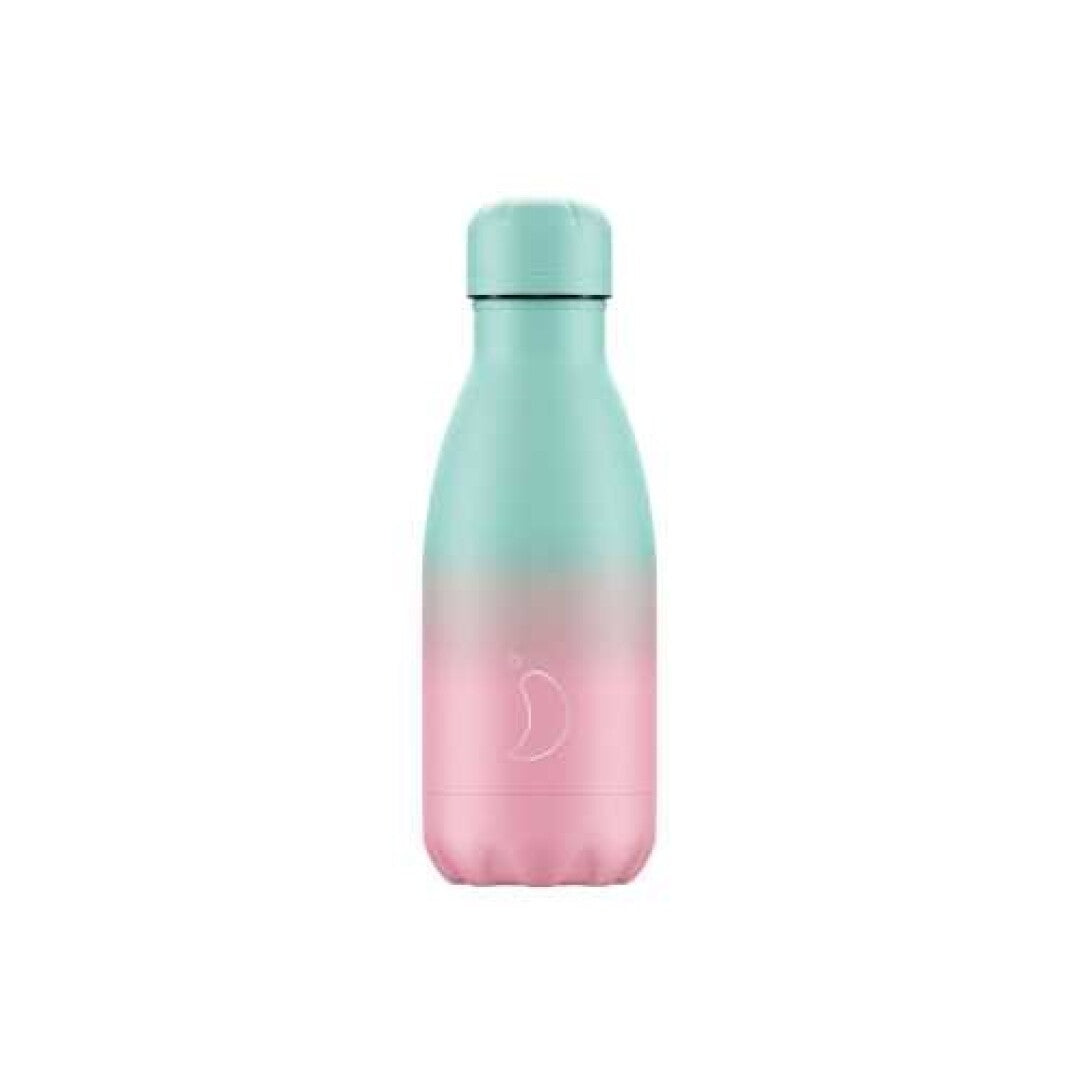 Botella Chilly´s GRADIENT PASTEL MENTA & ROSA 260 ml