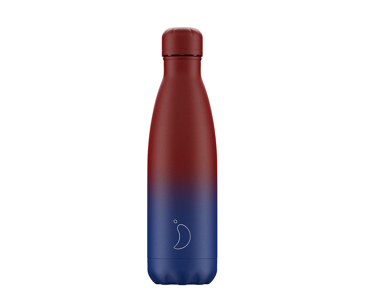 Botella Chilly´s GRADIENT AZUL Y ROJA 500 ml