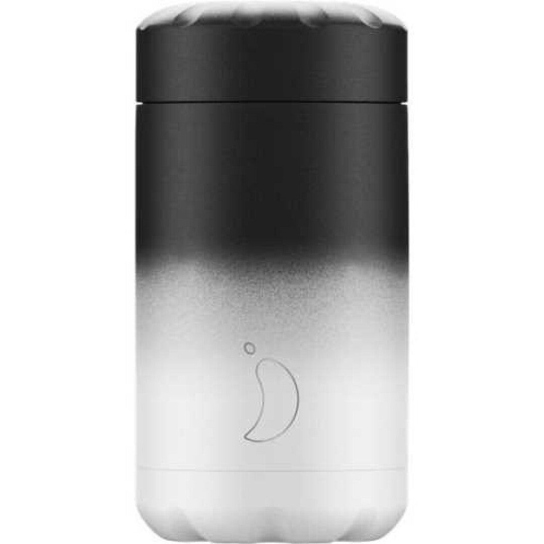 Termo de Sólidos Chilly´s GRADIENT BLANCO Y NEGRO 500 ml