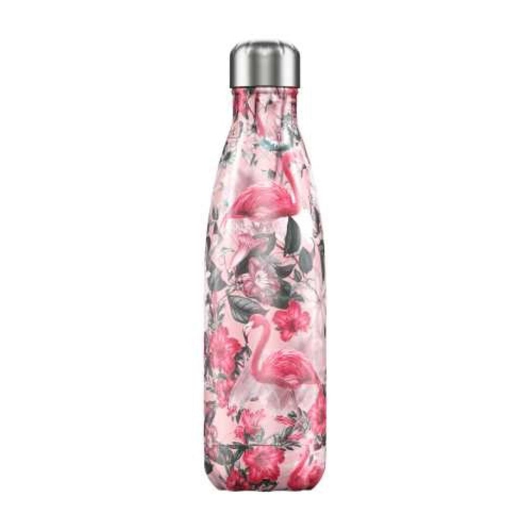 Botella Chilly´s TROPICAL FLAMINGO 500 ml