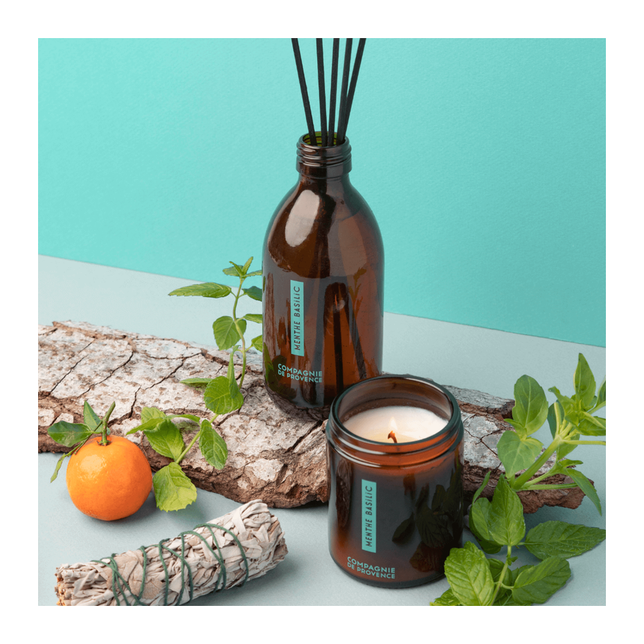 Compagnie de Provence - Mikado Difusor de Perfume Estimulante Albahaca y Menta 220 ml