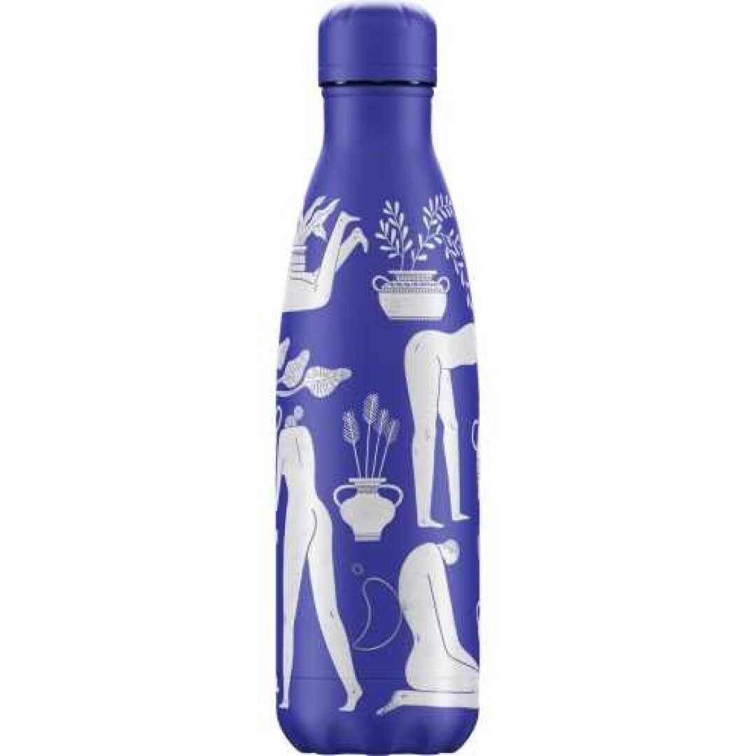 Botella Chilly´s ARTIST GREEK BLUE 500 ml